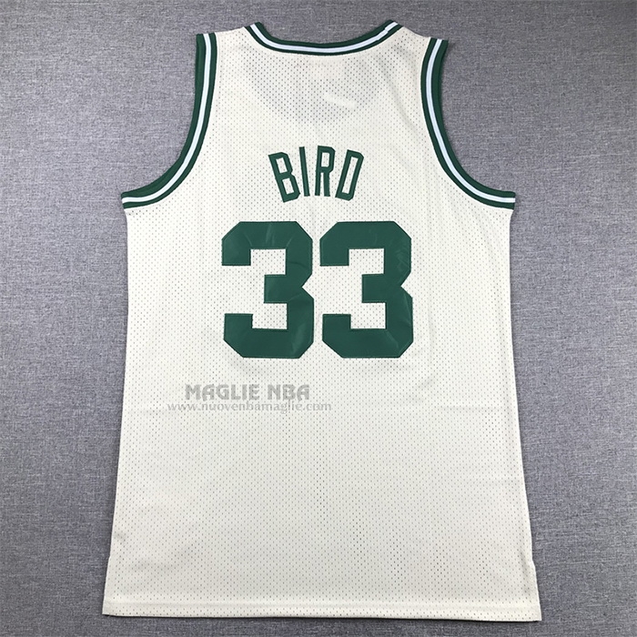 Maglia
 Larry Bird NO 33 Boston Celtics Mitchell & Ness Chainstitch Crema
